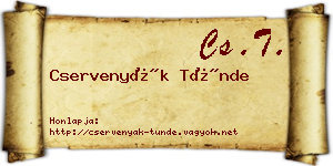 Cservenyák Tünde névjegykártya