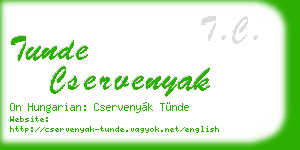 tunde cservenyak business card